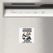 New Years Eve 2026 Trashed Panda Premium Magnet (In Situ (Geschirrspüler))