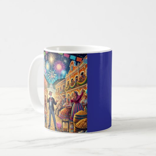 New Year's Eve Celebration El Año Viejo Kaffeetasse (Vorderseite Links)