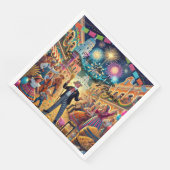 New Year's Eve Celebration El Año Viejo Serviette (Ecke)