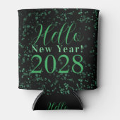 New Year's Eve Green Black Sparkle Party Favor Dosenkühler (Vorderseite)