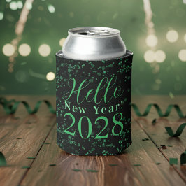 New Year's Eve Green Black Sparkle Party Favor Dosenkühler