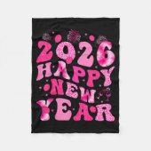 New Year's Eve Hello 2026 Groovy Family Matching C Fleecedecke (Vorderseite)