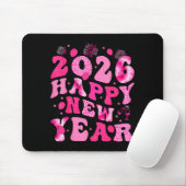 New Year's Eve Hello 2026 Groovy Family Matching C Mousepad (Mit Mouse)