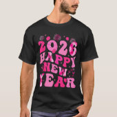 New Year's Eve Hello 2026 Groovy Family Matching C T-Shirt (Vorderseite)