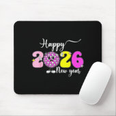 New Year's Eve Hello 2026 Happy New Year 2026 Disc Mousepad (Mit Mouse)