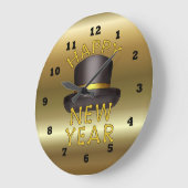 New Year's eve Holiday Clock Große Wanduhr (Winkel)