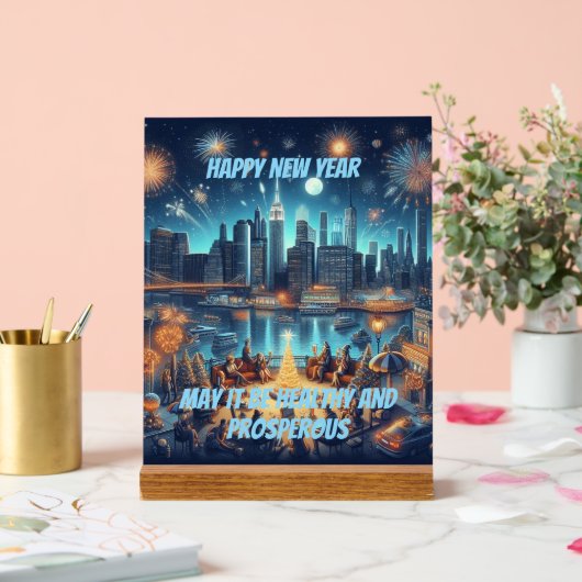 New Year's Eve in New York City Acrylschild (Hochzeit)