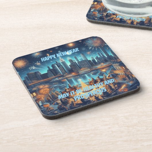 New Year's Eve in New York City Getränkeuntersetzer (Linke Seite)