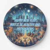 New Year's Eve in New York City Pappteller (Vorderseite)