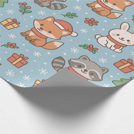 New Year's Eve in the forest Geschenkpapier (Ecke)