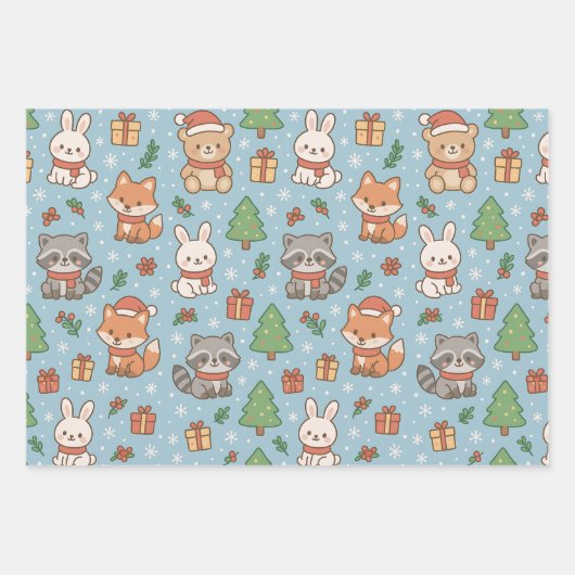 New Year's Eve in the forest Geschenkpapier Set (Vorderseite)