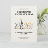 New Year's Eve invitation card Einladung (Stehend Vorderseite)