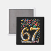 New Years Eve Number 67 Or 67th Birthday Cool Meme Magnet (Vorderseite/Rückseite)