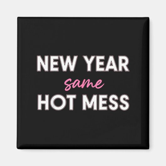 New Years Eve Outfits Women, Funny New Year Same M Magnet (Vorne)