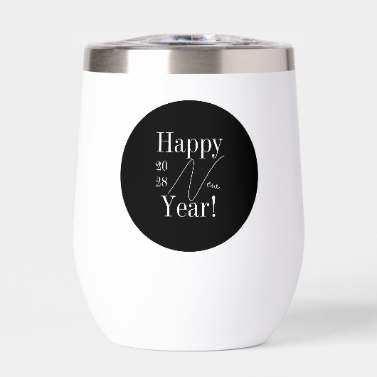 New Year's Eve Party Black and White Personalized (Vorderseite)