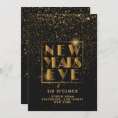 New Years Eve Party Event Details Announcement Einladung (Vorne/Hinten)