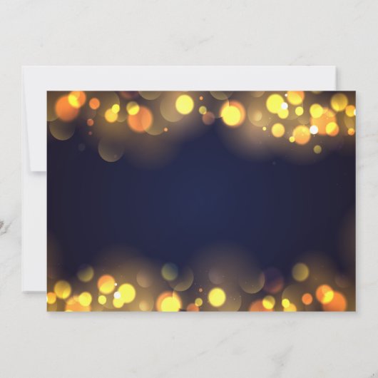 New Year's Eve Party Falsch gold foil Einladung (Rückseite)