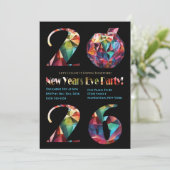 New Year's Eve Party Invitation-Colorful- Einladung (Stehend Vorderseite)