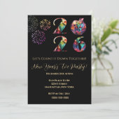 New Year's Eve Party Invitation-Colorful- Einladung (Stehend Vorderseite)
