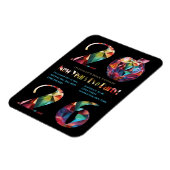 New Year's Eve Party Invitation-Colorful- Magnet (Linke Seite)