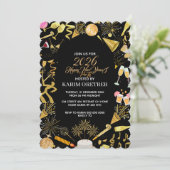 New Year's Eve Party Invitation Template,  Theme N Einladung (Stehend Vorderseite)