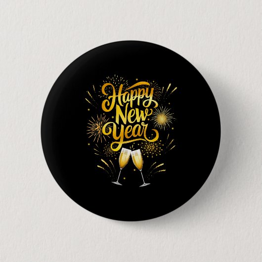 New Years Eve Party Supplies 2026 Happy New Year F Button (Vorderseite)