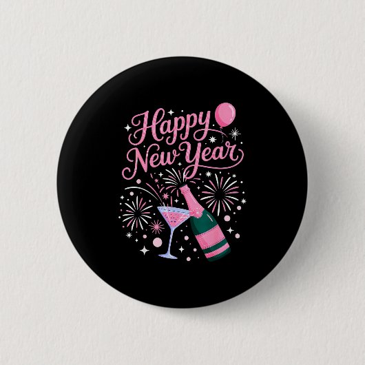 New Years Eve Party Supplies 2026 Happy New Year F Button (Vorderseite)
