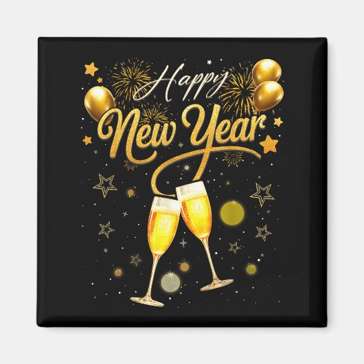 New Years Eve Party Supplies 2026 Happy New Year F Magnet (Vorne)