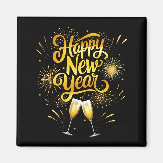 New Years Eve Party Supplies 2026 Happy New Year F Magnet (Vorne)