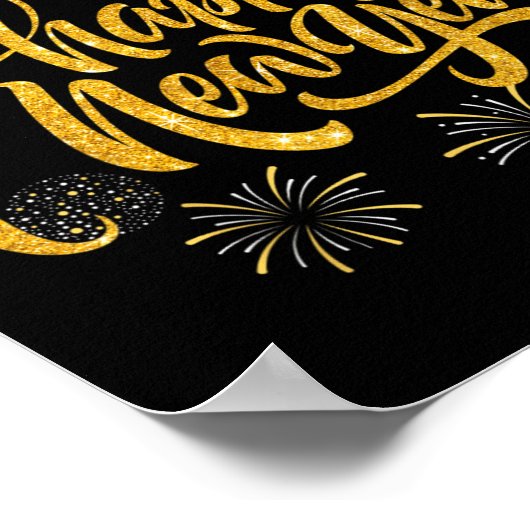 New Years Eve Party Supplies 2026 Happy New Year F Poster (Ecke)