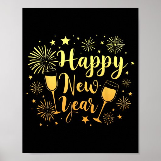 New Years Eve Party Supplies 2026 Happy New Year F Poster (Vorne)