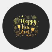 New Years Eve Party Supplies 2026 Happy New Year F Runder Aufkleber (Vorderseite)