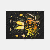 New Years Eve Party Supplies Nye Matching Happy Ne Fleecedecke (Vorderseite (Horizontal))