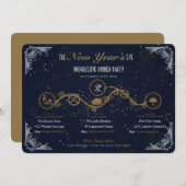 New Year's Eve Progressive Dinner Party Einladung (Vorne/Hinten)