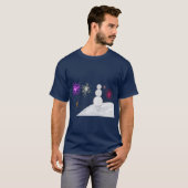 New Year's Eve Snowman and Fireworks T-Shirt (Vorne ganz)