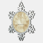 New Year's Eve with champagne glasses   Schneeflocken Zinn-Ornament (Rechts)