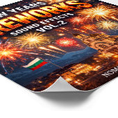 New Years Fireworks Sound Effects  Album Cover Poster (Ecke)