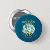 New Years Goose 2026 Celebration Fun  Button (Vorne & Hinten)