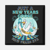 New Years Goose 2026 Celebration Fun  Magnet (Vorne)