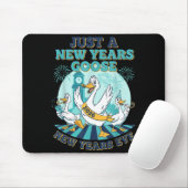New Years Goose 2026 Celebration Fun Mousepad (Mit Mouse)