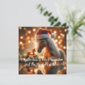 New Year's greeting card with a horse (Stehend Vorderseite)