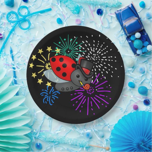 New Years Ladybug Pappteller (Party)
