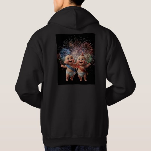 New Year's Men's Celebration Hoodie (Rückseite)