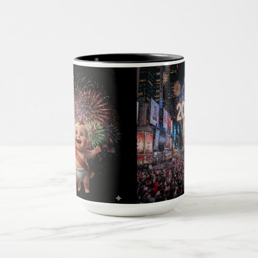 New Year's Men's Celebration Mug Tasse (Zentrum)