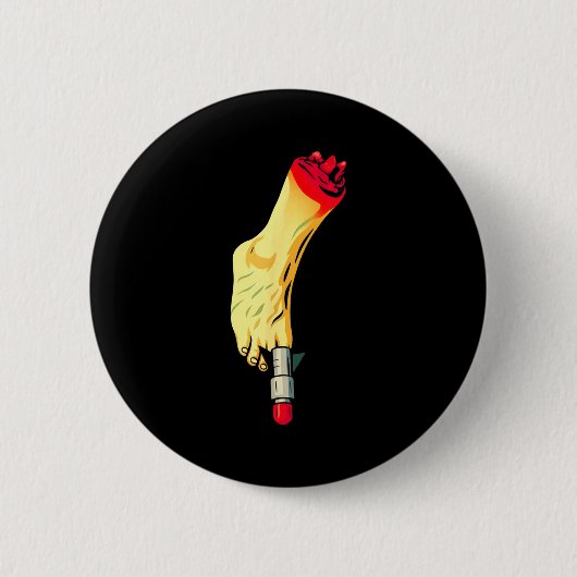New Years Missile Toe Funny Mistletoe Holiday  Button (Vorderseite)