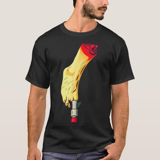 New Years Missile Toe Funny Mistletoe Holiday  T-Shirt (Vorderseite)