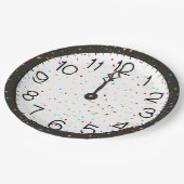New Years Mitternacht-Uhr-Party Pappteller (Schrägansicht)