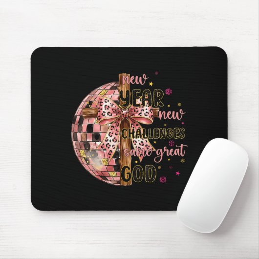 New Years New Challenges Same Great God Christian  Mousepad (Mit Mouse)