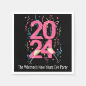 New Years Party 2024 Champagner optimiert den Brau Serviette (Vorderseite)