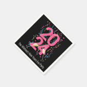 New Years Party 2024 Champagner optimiert den Brau Serviette (Ecke)